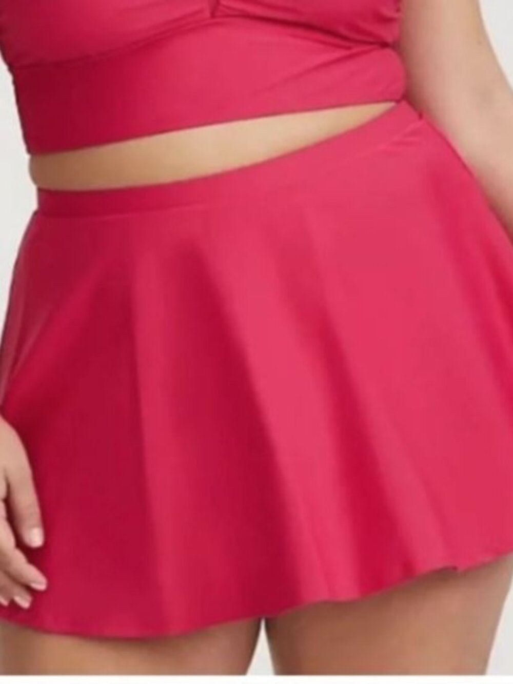 Torrid 6x Pink High Waist Skater Swim Skirt